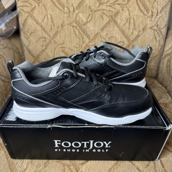 New FootJoy Golf Specialty Sneakers All Over Black Men's Size 8.5‎ Extra Wide